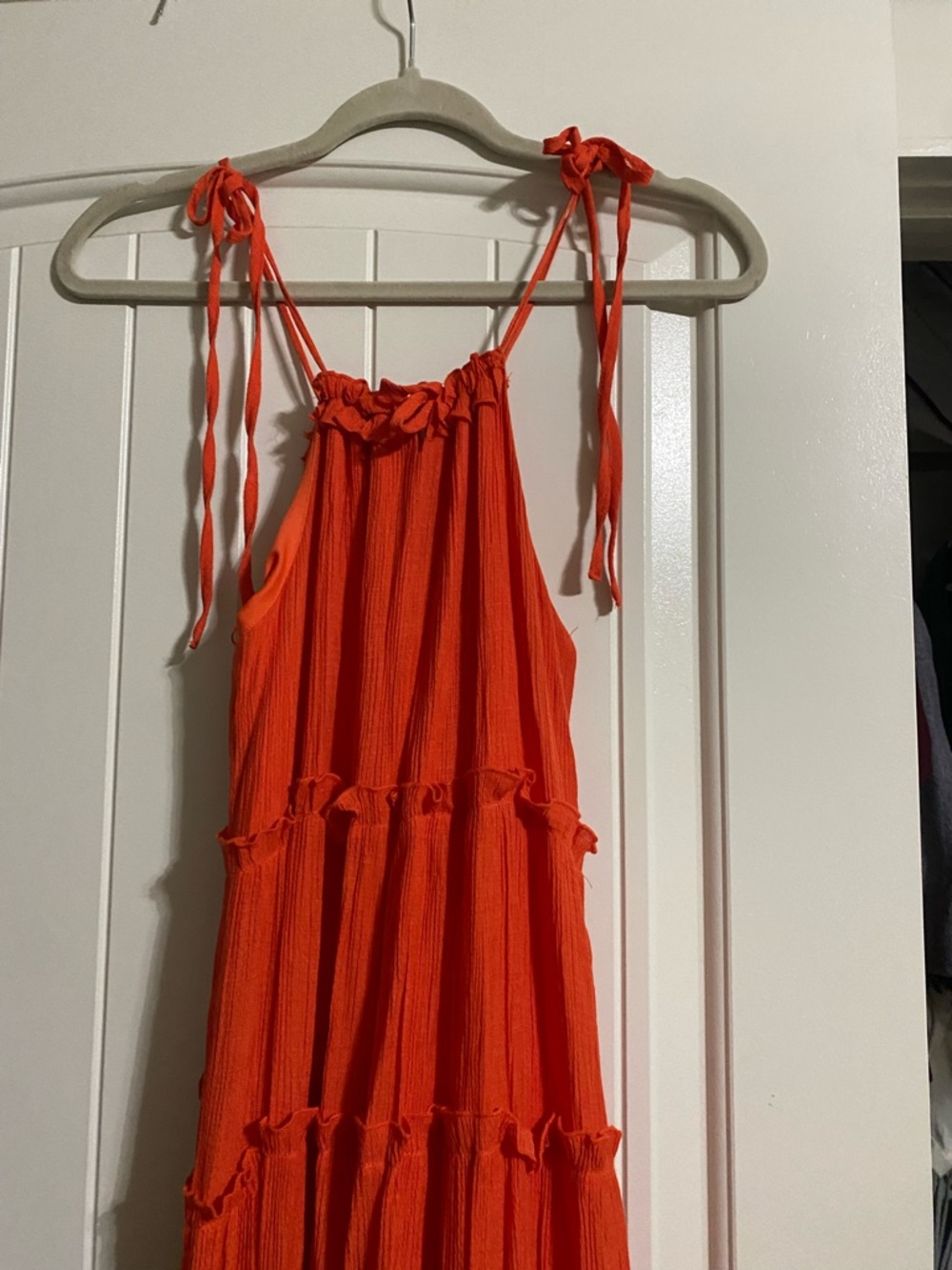 Maxi Dress-Tied shoulder